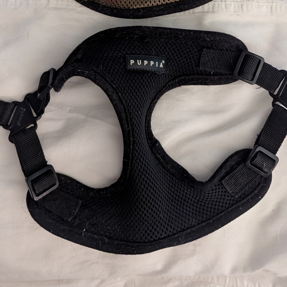 Puppia Dog Harness Black Step In adjustable harness For Small Dogs